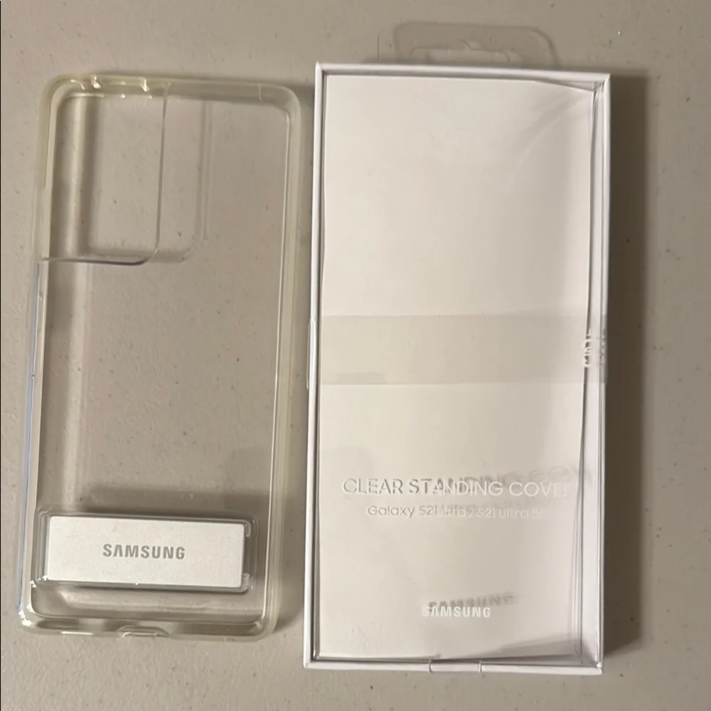 Samsung Transparent Phone Case with Silver Stand